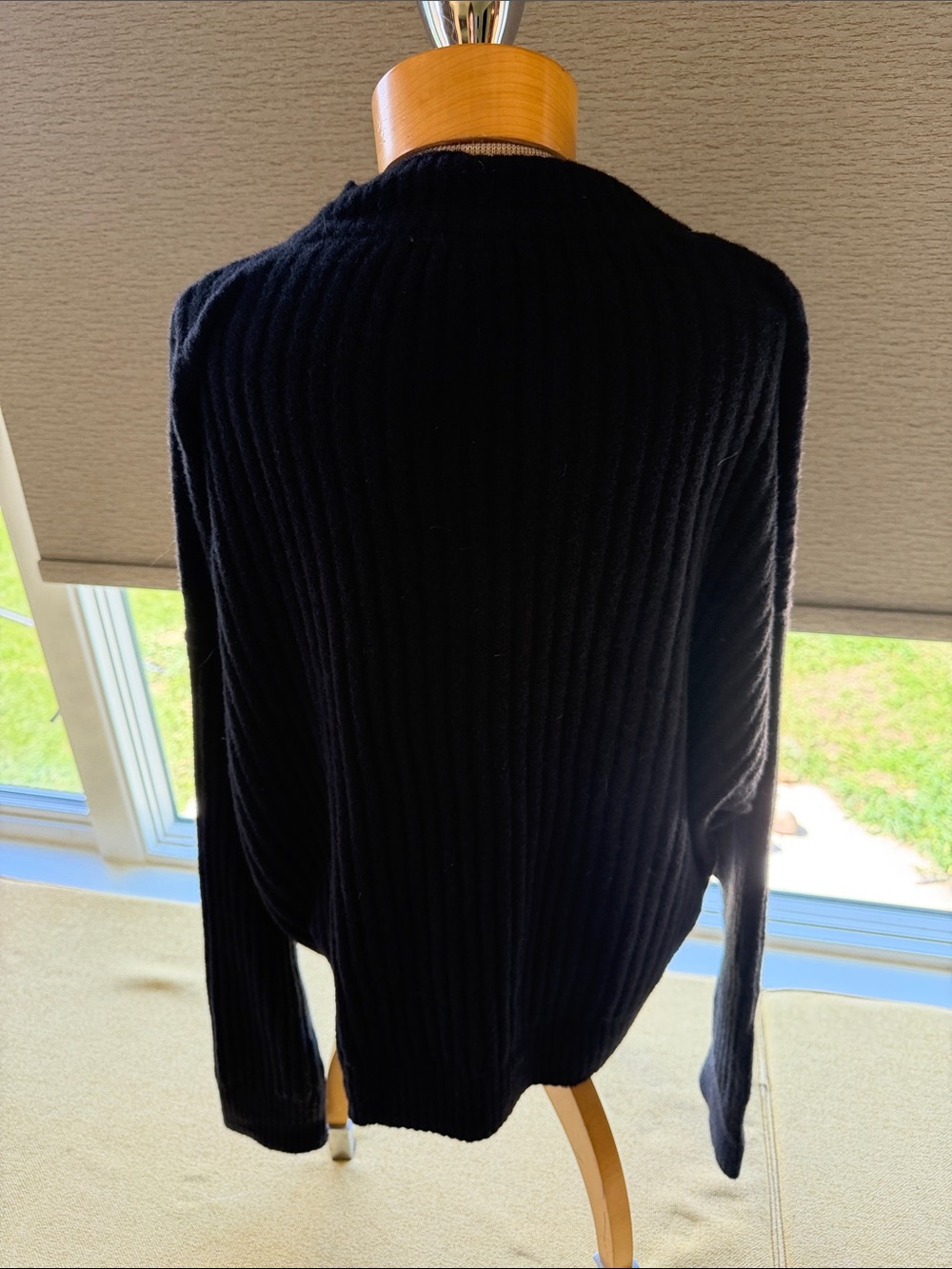 Free People Black Ribbed Button-Up Cardigan - Picture 5 of 6